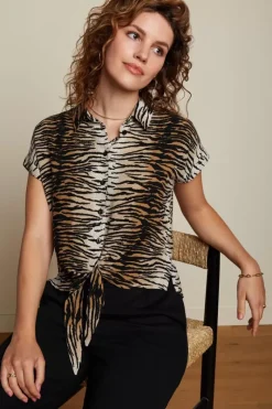 King Louie Blouses<Knot Blouse Kallina Golden Brown