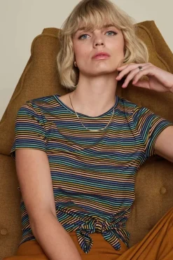 King Louie Tops & Shirts<Knot Top Mariani Stripe Black