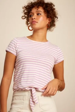 King Louie Tops & Shirts<Knot T-Shirt Chopito Stripe Crocus Lilac
