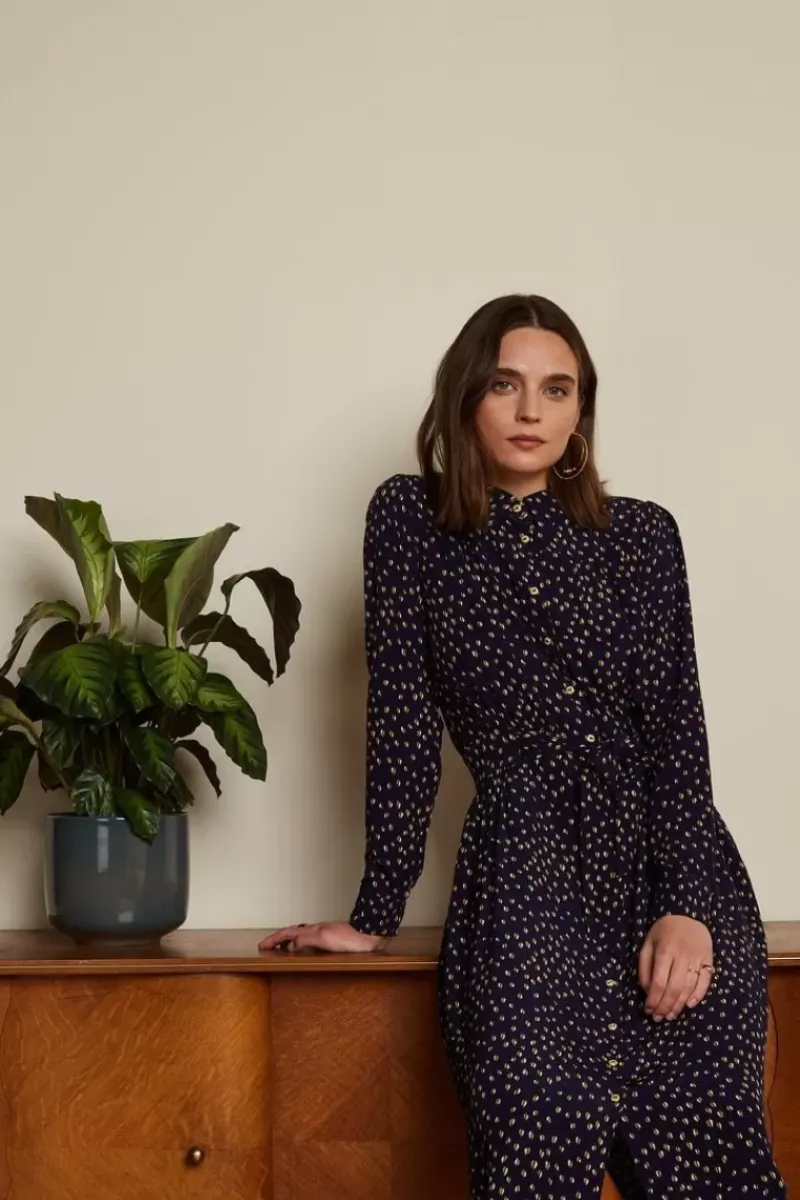 King Louie Jurken<Lalia Dress Abbey Ink Blue