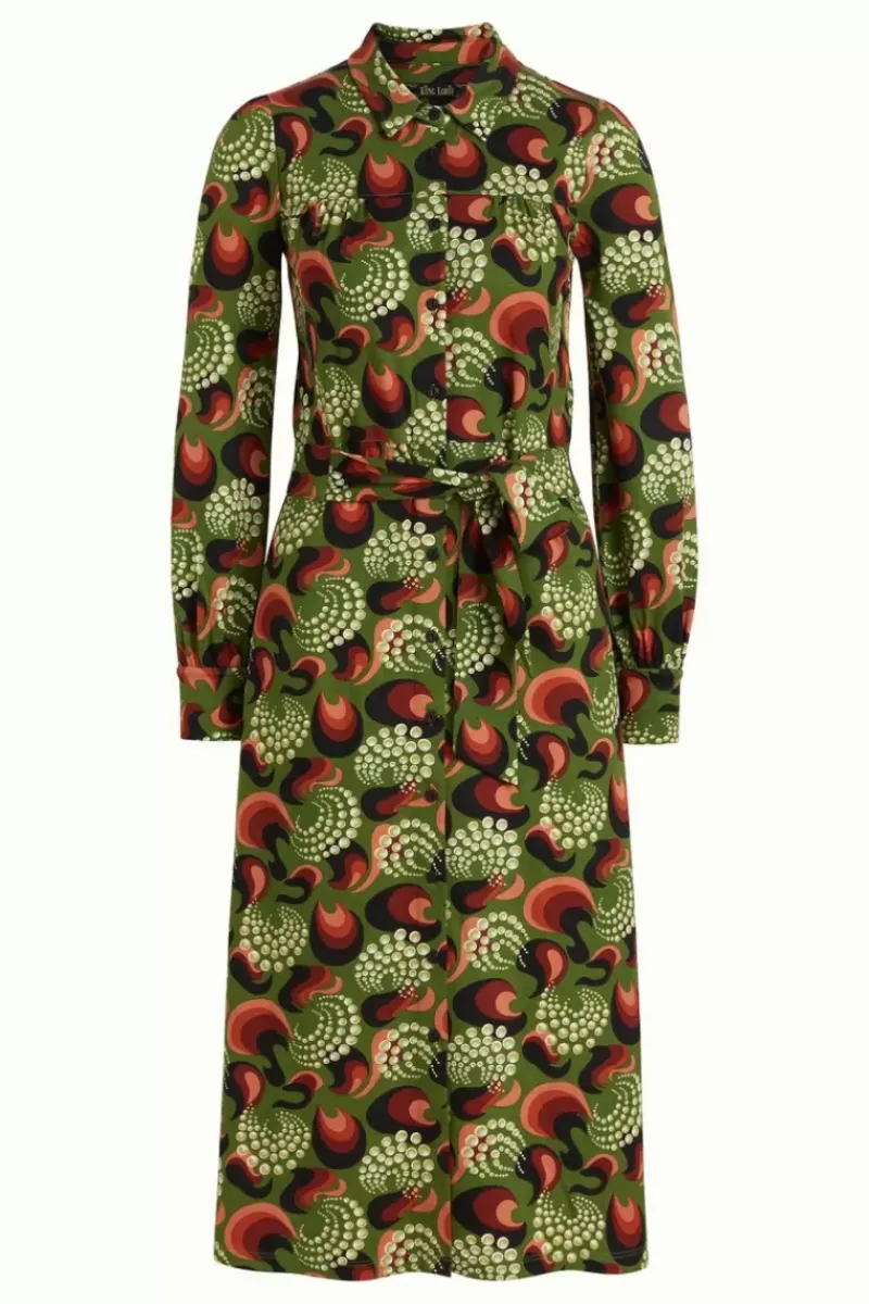 King Louie Jurken<Lalia Dress The Fuzz Kale Green