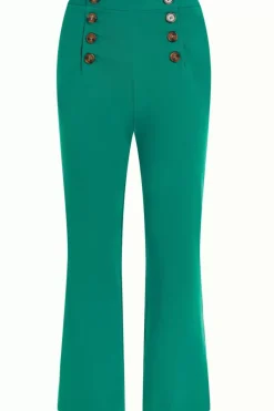 King Louie Broeken<Lara Sailor Cropped Pants Broadway Deep Teal