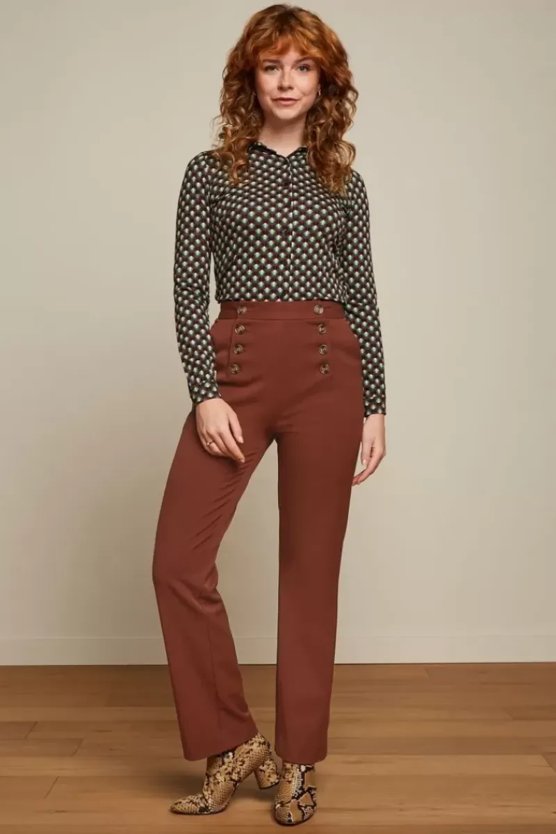King Louie Broeken<Lara Sailor Pants Broadway Bombay Brown