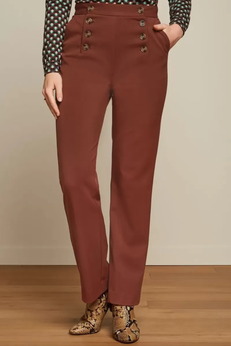 King Louie Broeken<Lara Sailor Pants Broadway Bombay Brown