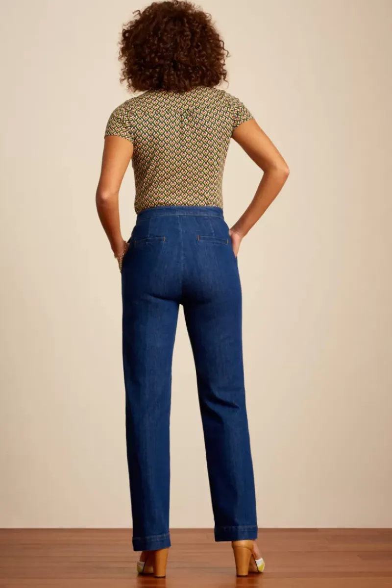 King Louie Broeken<Lara Sailor Pants Golden Denim Indigo Blue
