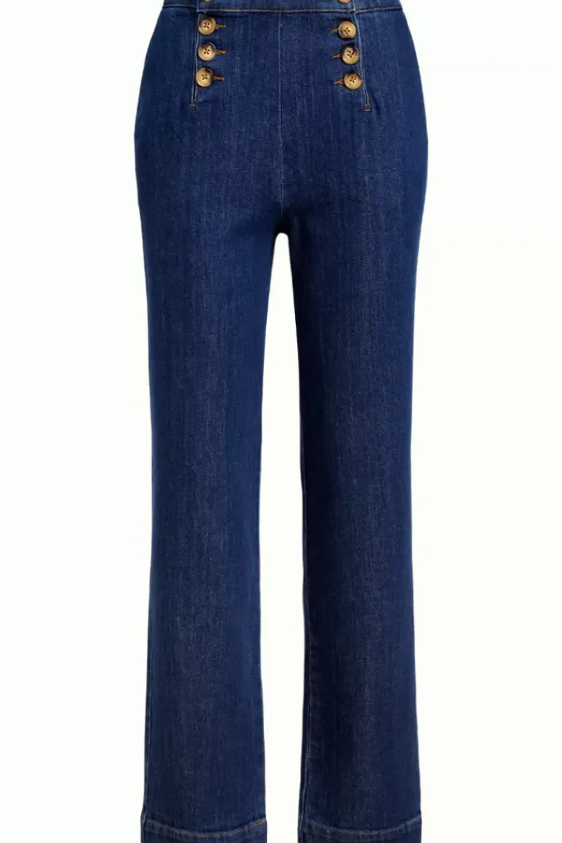 King Louie Broeken<Lara Sailor Pants Golden Denim Indigo Blue