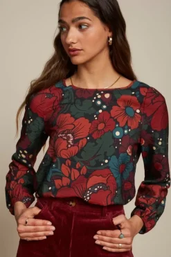 King Louie Blouses<Laura Top Gossip Brique Red