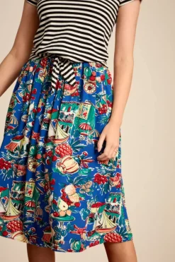 King Louie Rokken<Layla Skirt Bahia Dutch Blue