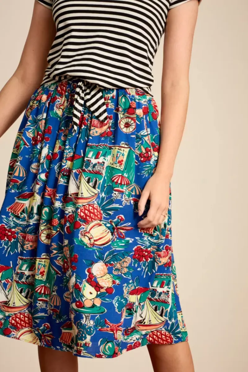 King Louie Rokken<Layla Skirt Bahia Dutch Blue
