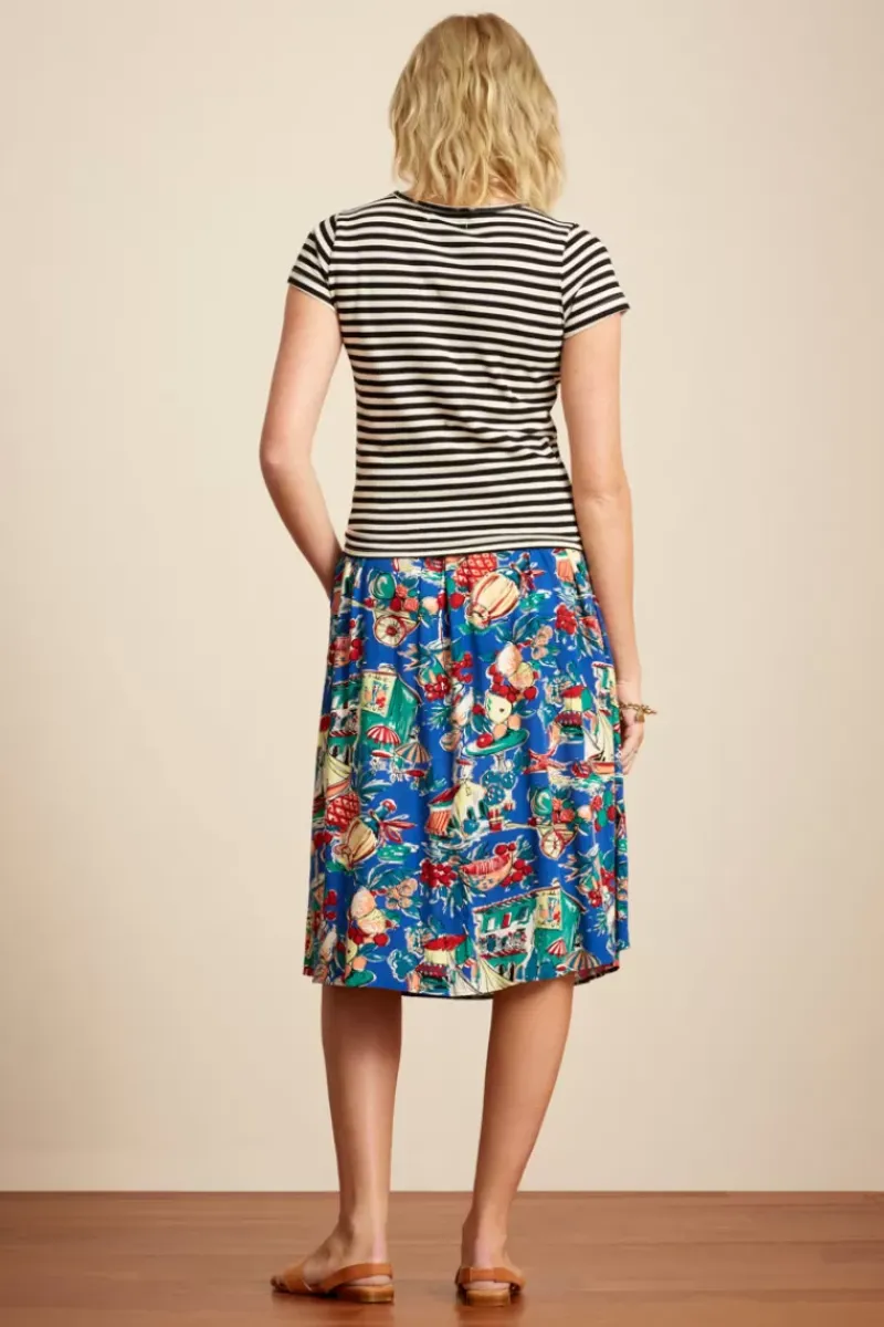 King Louie Rokken<Layla Skirt Bahia Dutch Blue