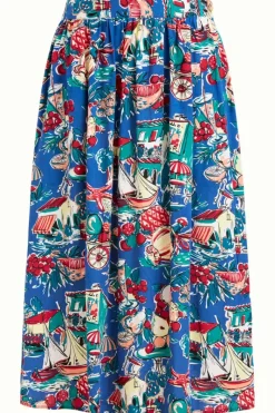 King Louie Rokken<Layla Skirt Bahia Dutch Blue
