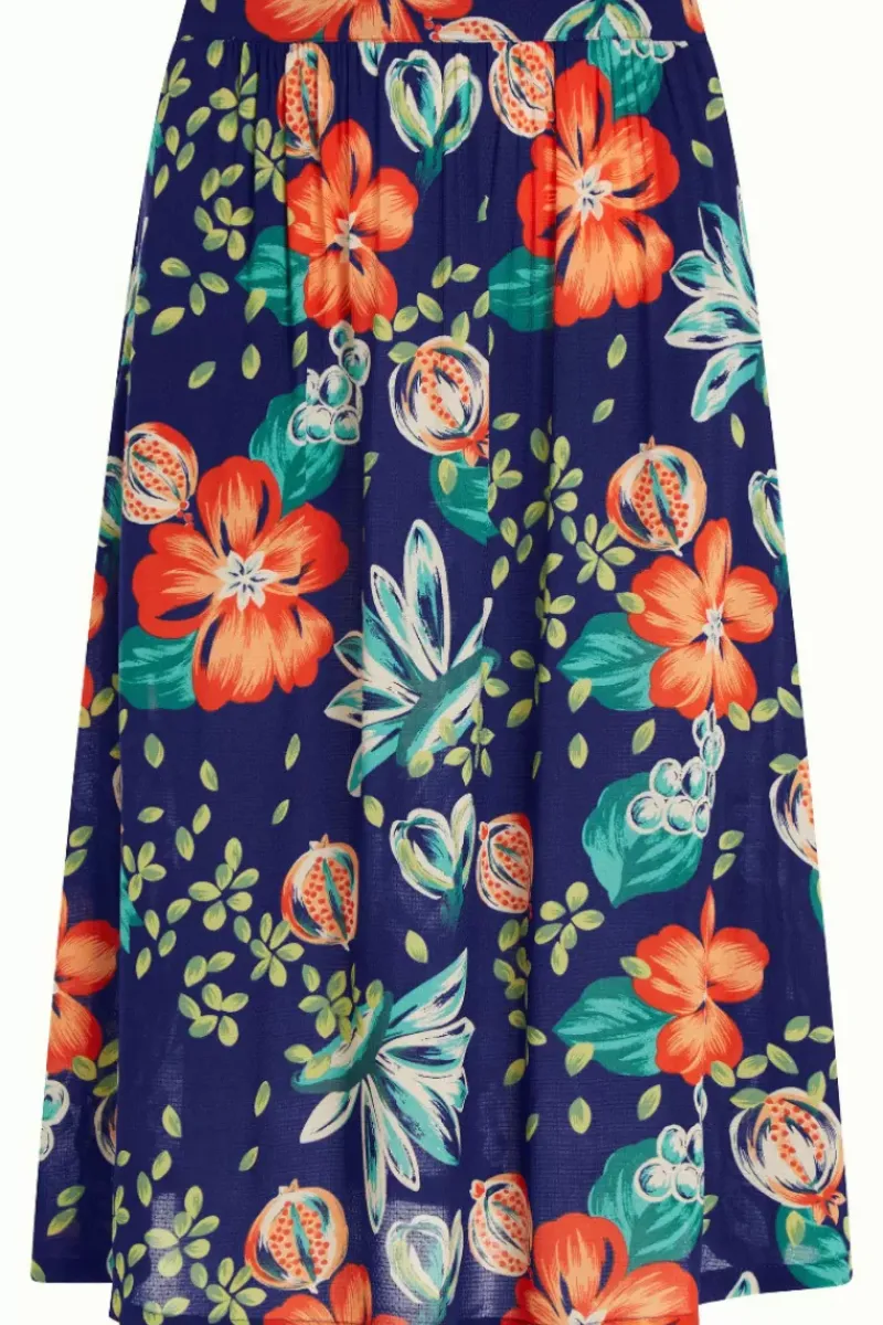 King Louie Rokken<Layla Skirt Guava Dazzling Blue
