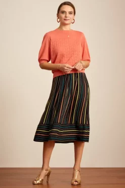 King Louie Rokken<Layla Skirt Oleo Stripe Black