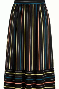 King Louie Rokken<Layla Skirt Oleo Stripe Black