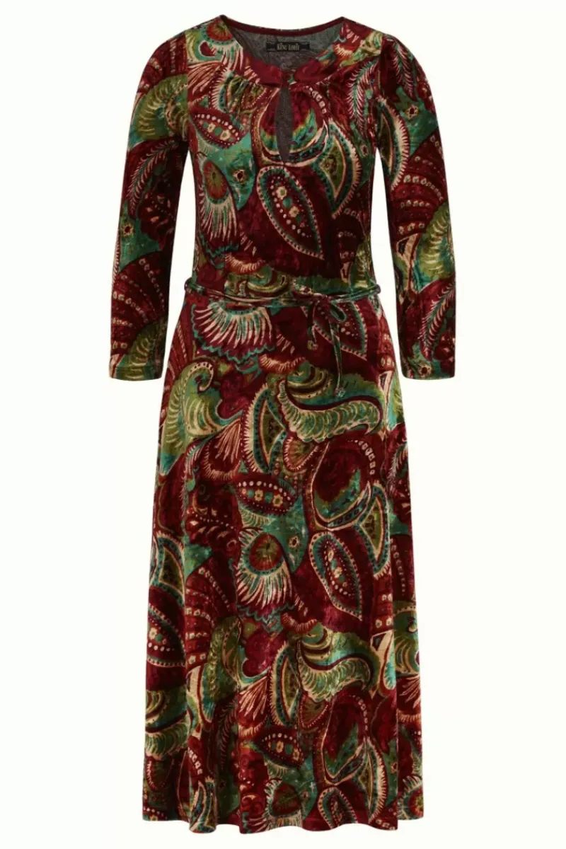 King Louie Jurken<Lee Dress St Pepper Plum Red