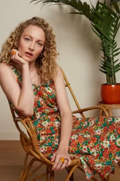 King Louie Jurken<Lenny Dress Keylime Spicy Orange