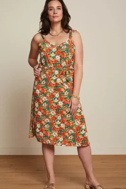 King Louie Jurken<Lenny Dress Keylime Spicy Orange