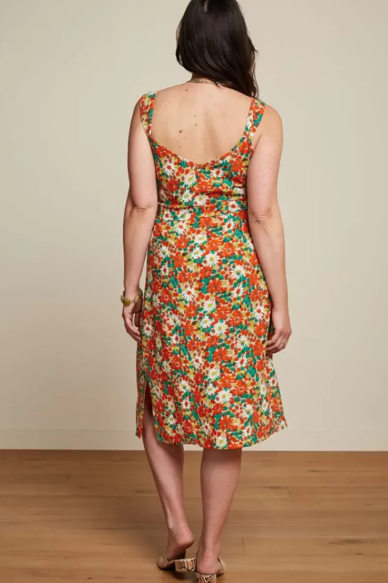 King Louie Jurken<Lenny Dress Keylime Spicy Orange