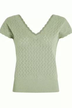 King Louie Tops & Shirts<Lila V Top Rocky Ajour Foam Green