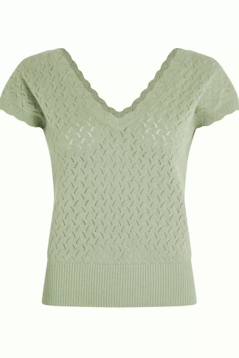King Louie Tops & Shirts<Lila V Top Rocky Ajour Foam Green