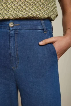 King Louie Broeken<Lisa Culotte Chambray Denim Blue