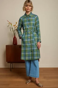 King Louie Jassen & Blazers<Lizzie Coat Nomad Check Jade Green