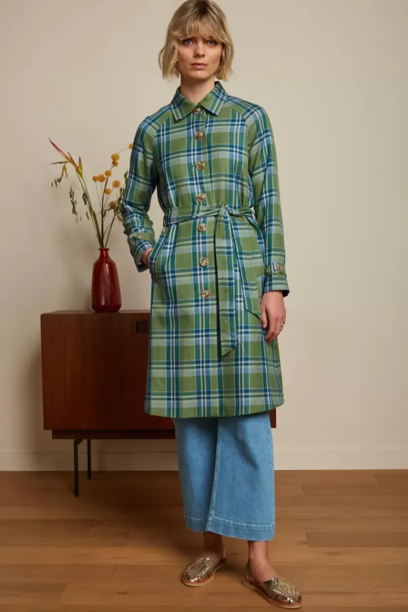 King Louie Jassen & Blazers<Lizzie Coat Nomad Check Jade Green