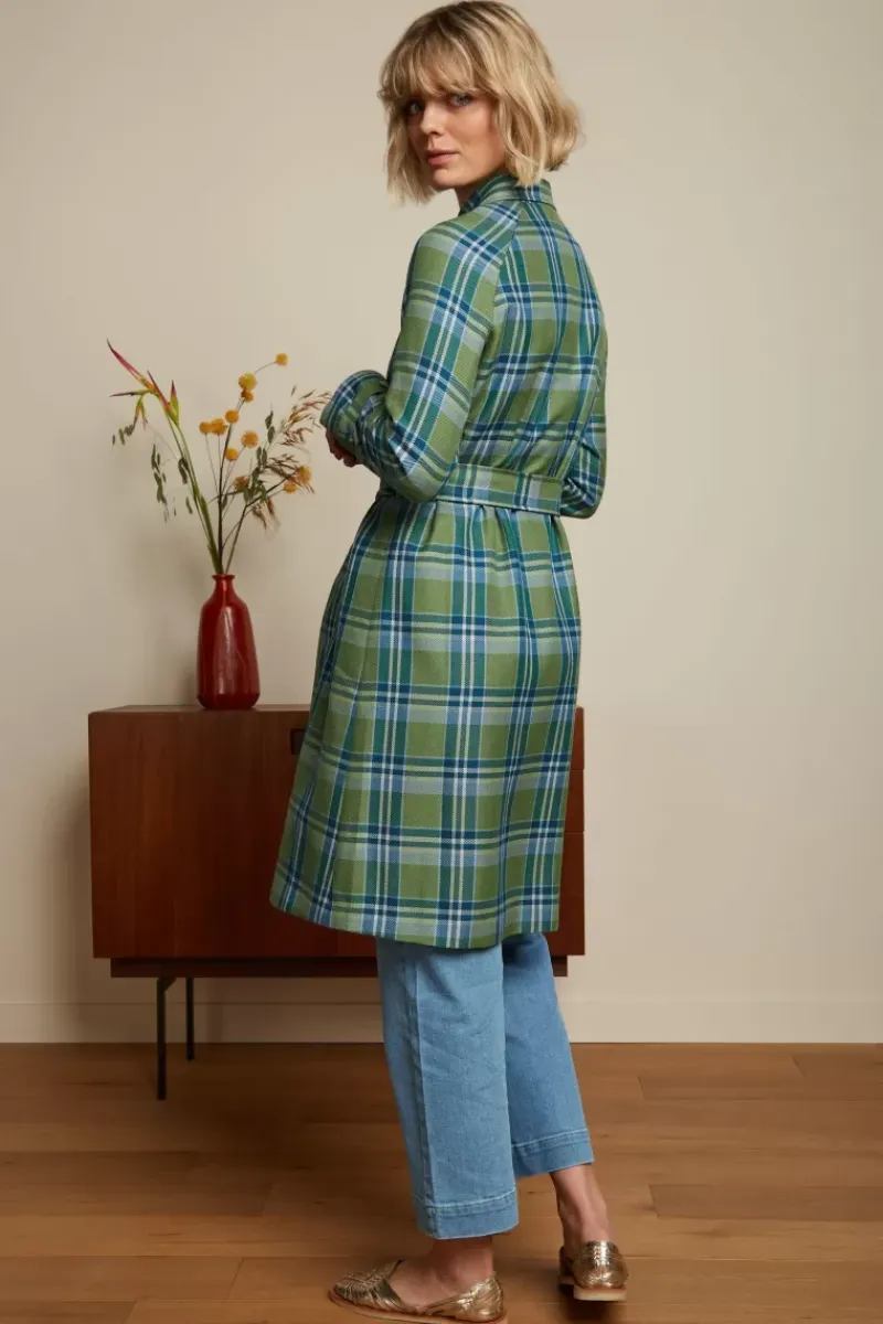 King Louie Jassen & Blazers<Lizzie Coat Nomad Check Jade Green