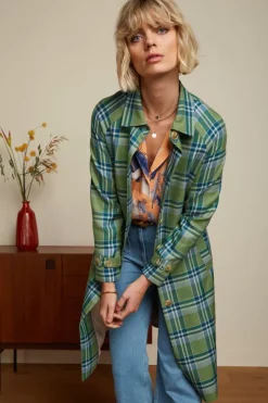 King Louie Jassen & Blazers<Lizzie Coat Nomad Check Jade Green