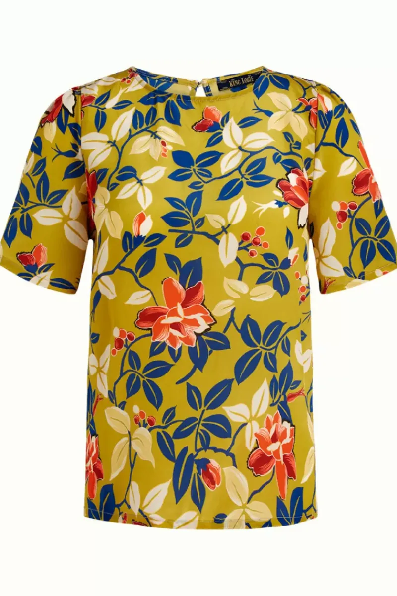 King Louie Blouses<Lizzy Top Batida Koi Yellow