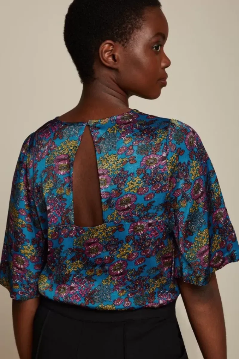 King Louie Blouses<Lizzy Top Parade China Blue