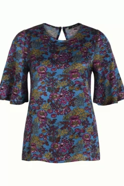 King Louie Blouses<Lizzy Top Parade China Blue