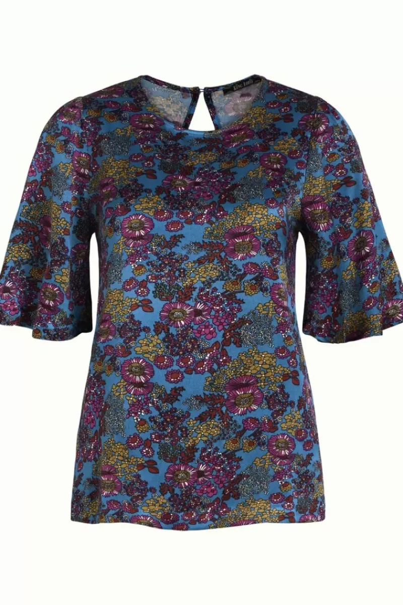 King Louie Blouses<Lizzy Top Parade China Blue