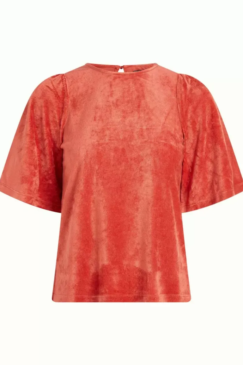 King Louie Tops & Shirts<Lizzy Top Uni Pepper Langoustino Orange