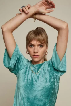 King Louie Tops & Shirts<Lizzy Top Uni Pepper Smoke Green
