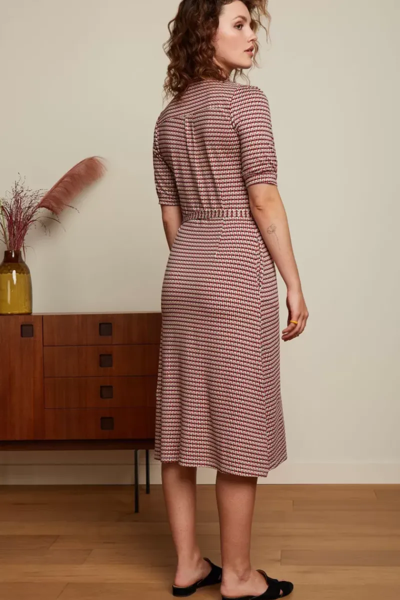 King Louie Jurken<Lola Button Dress Callaloo Chili Red