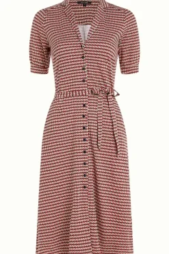 King Louie Jurken<Lola Button Dress Callaloo Chili Red