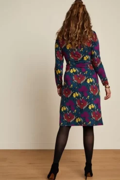King Louie Jurken<Lola Button Dress Minelli Pond Blue