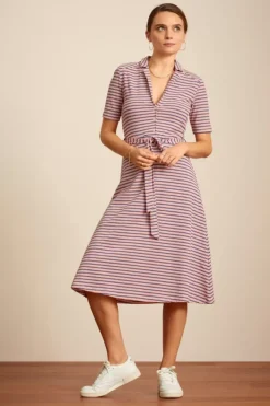King Louie Jurken<Lola Dress Pincho Stripe Dazzling Blue