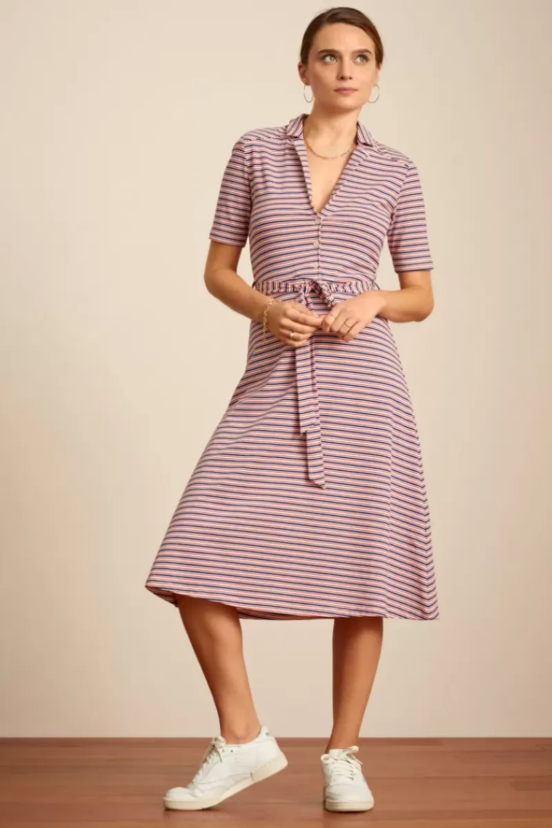 King Louie Jurken<Lola Dress Pincho Stripe Dazzling Blue