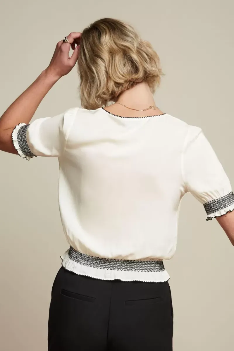 King Louie Tops & Shirts<Lucy Embroidery Top Venturi Gardenia