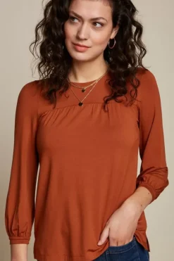 King Louie Tops & Shirts<Luella Top Ecovero Light Cognac Orange