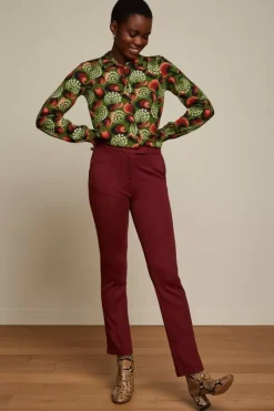 King Louie Broeken<Luz Pintuck Pants Milano Uni Brique Red