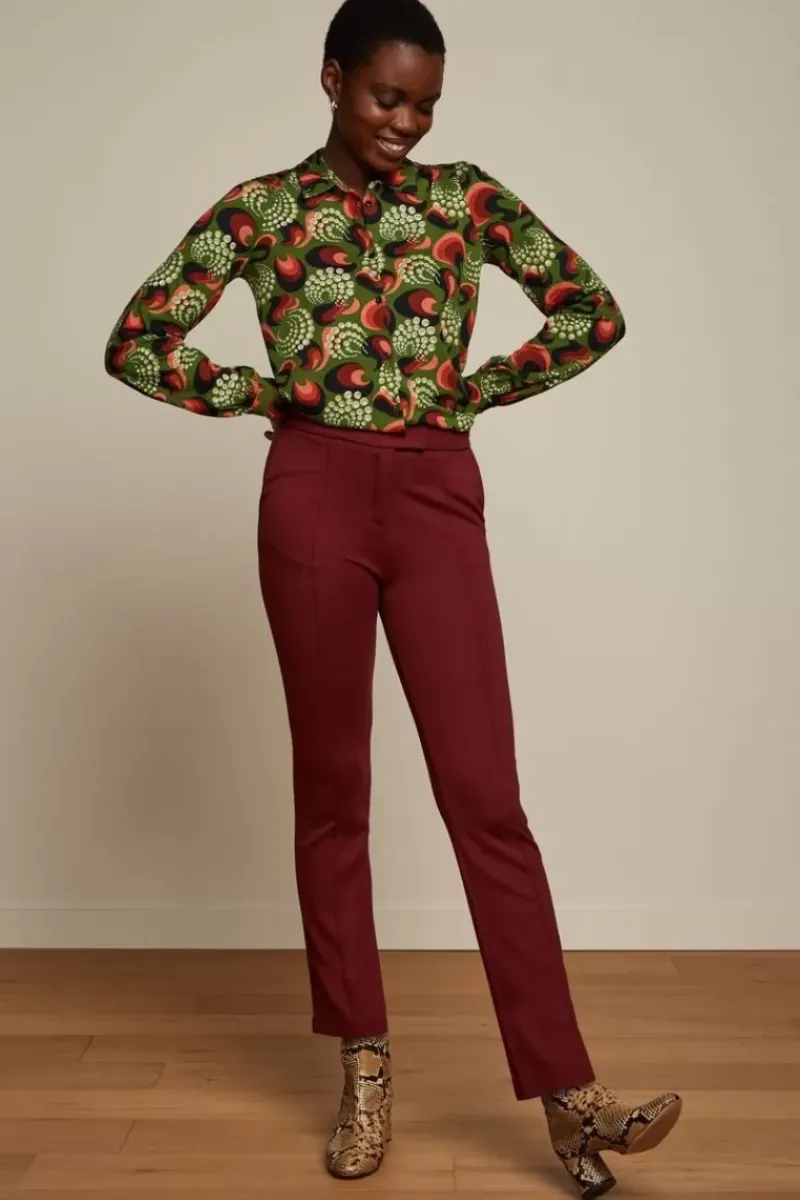 King Louie Broeken<Luz Pintuck Pants Milano Uni Brique Red