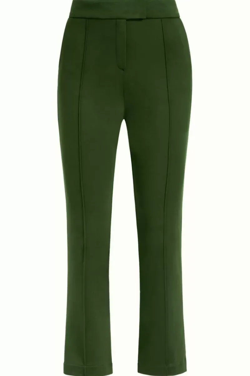 King Louie Broeken<Luz Pintuck Pants Milano Uni Kale Green