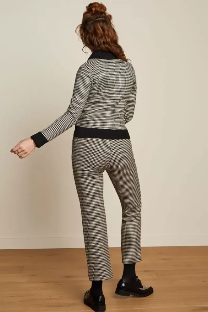 King Louie Broeken<Luz Pintuck Pants Pied-De-Poule Black