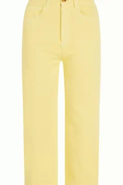 King Louie Broeken<Marcie Cropped Pants Garment Dye Lemonade Yellow