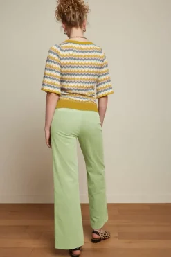 King Louie Broeken<Marcie Pants Babyrib Basil Green