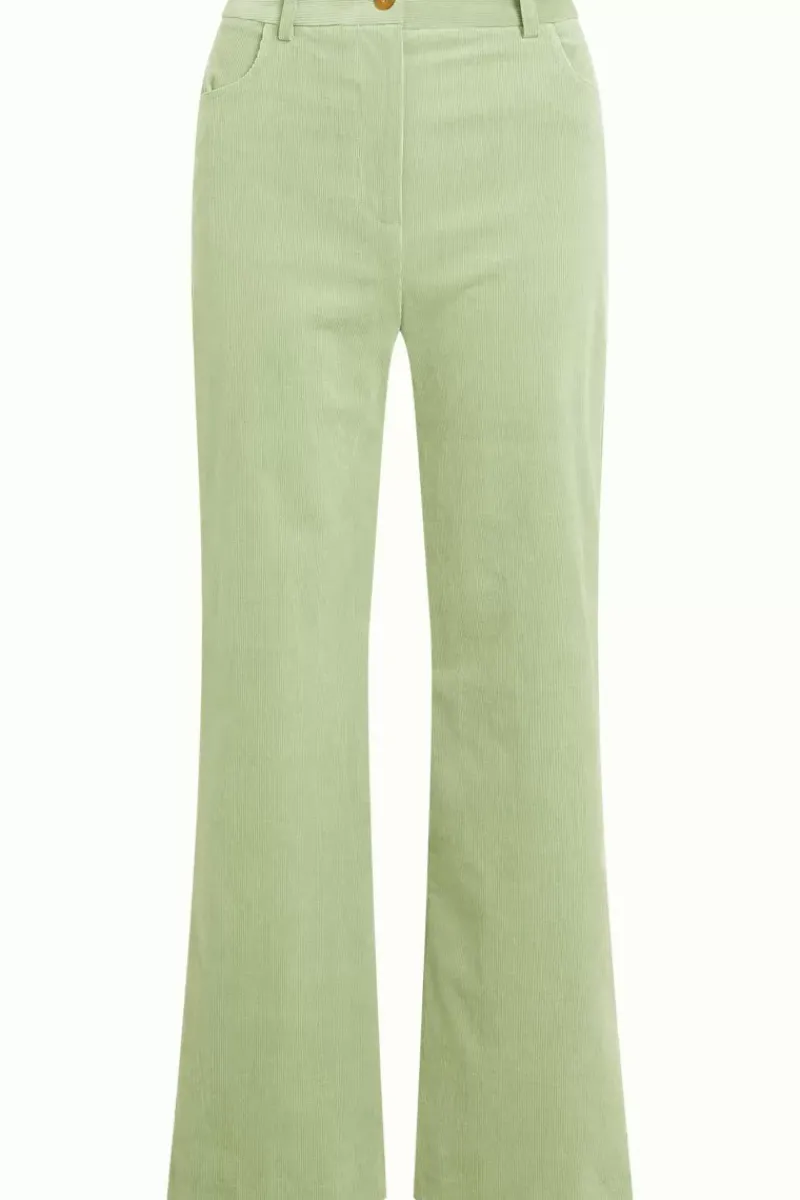 King Louie Broeken<Marcie Pants Babyrib Basil Green