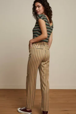 King Louie Broeken<Marcie Pants Cubano Stripe Latte